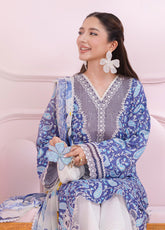 QPrints By Qalamkar Embroidered Lawn 3 Piece Unstitched Suit QLM25QP D-EM-10A RILEY